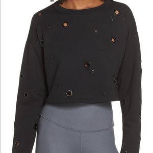 Alo Cadence Cropped Sweatshirt - Size Small